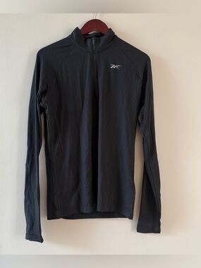 REEBOK Men’s Black Quarter Zip Running Jacket Size S NEW